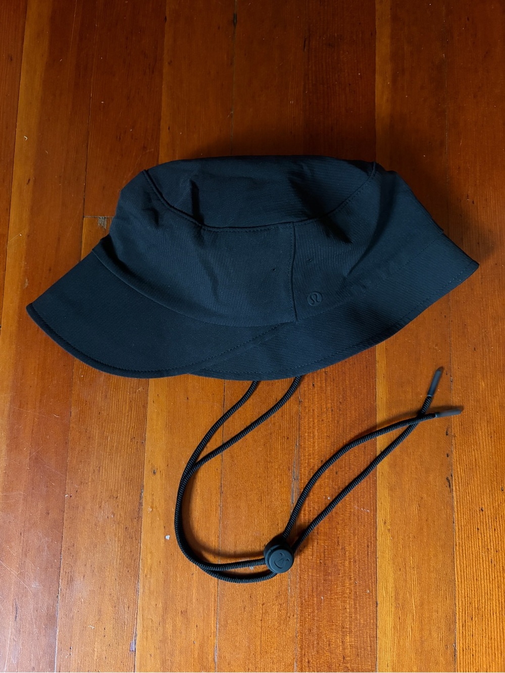 lululemon athletica Black Bucket Hat with Adjustable Chin Cord